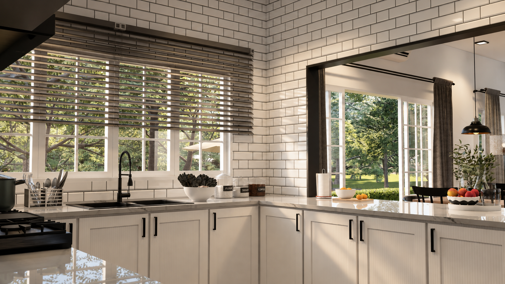 Dapur rumah farmhouse tempat family berkumpul